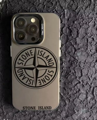 Coque Stone Island Noir logo