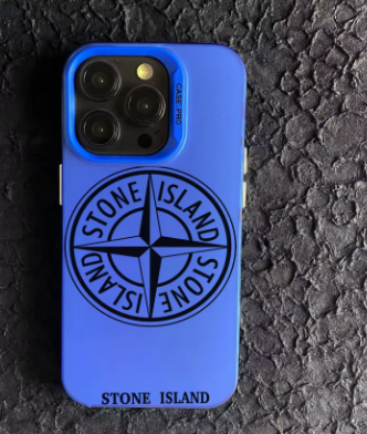 Coque Stone Island Bleu logo